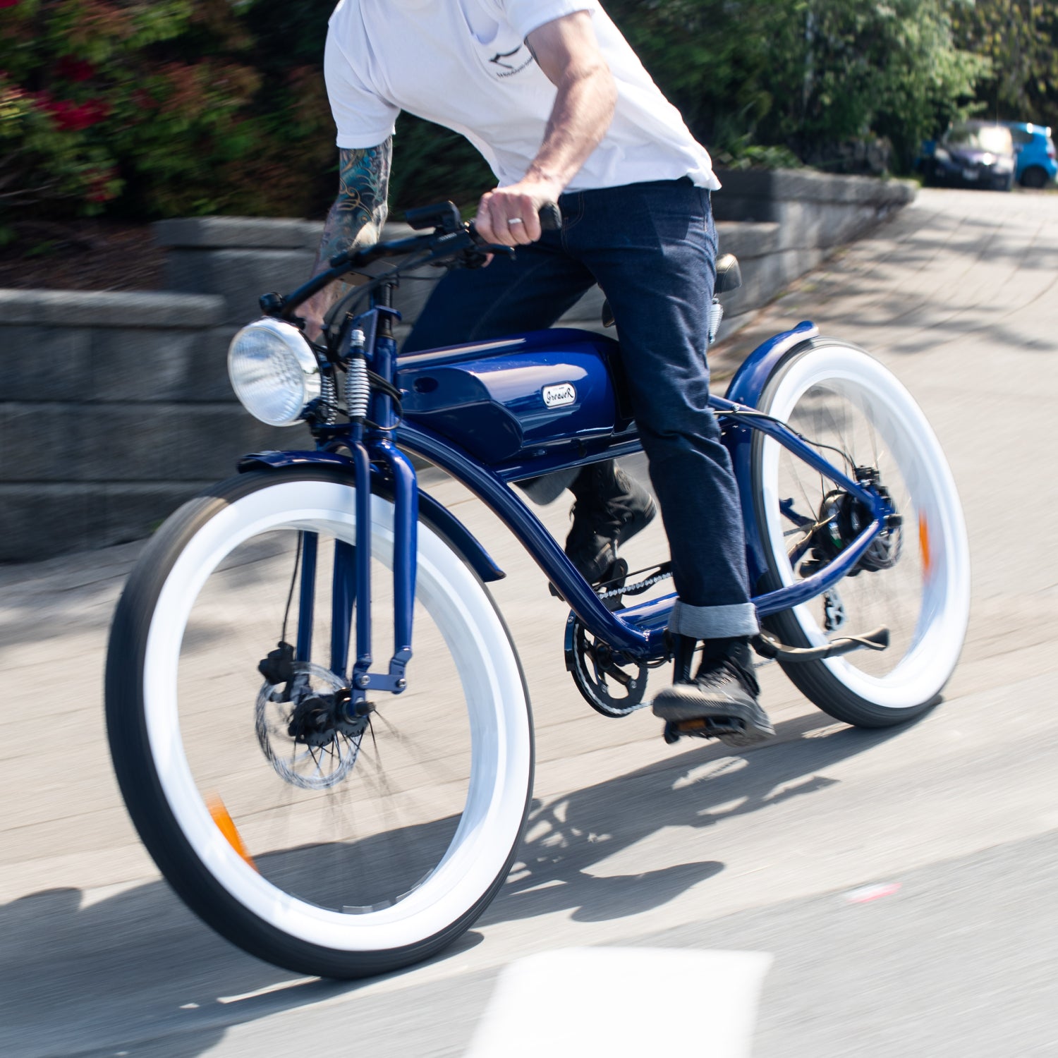 michael blast greaser ebike close up