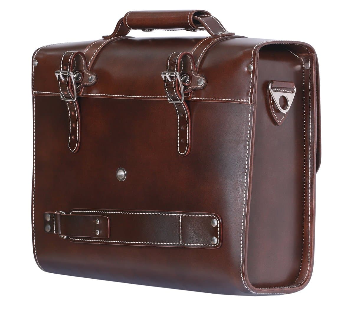 Back Rack Pannier Case — Dark Brown Genuine Leather thumbnail 5