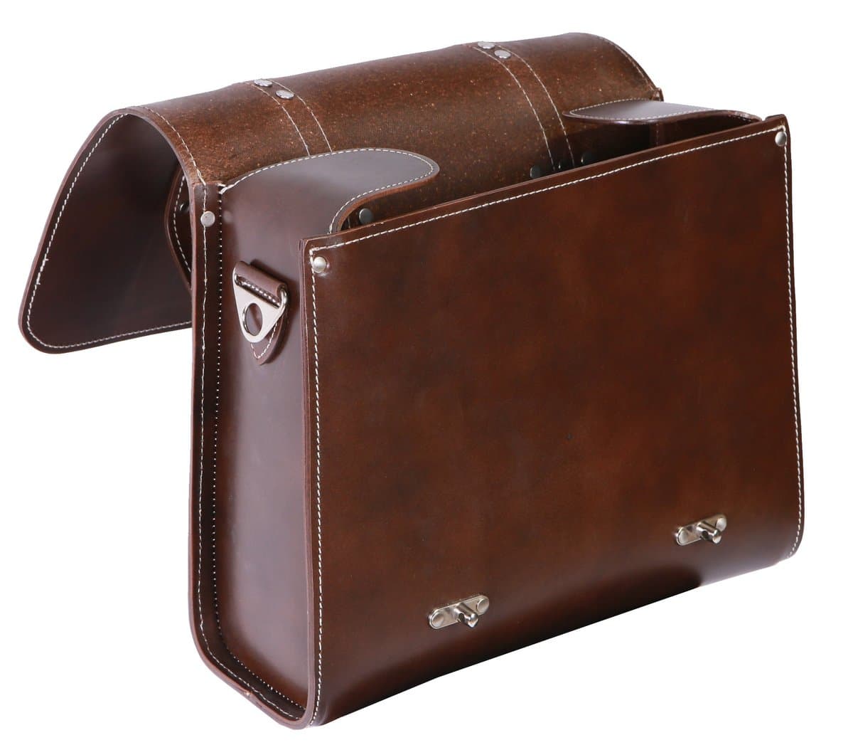 Back Rack Pannier Case — Dark Brown Genuine Leather thumbnail 6