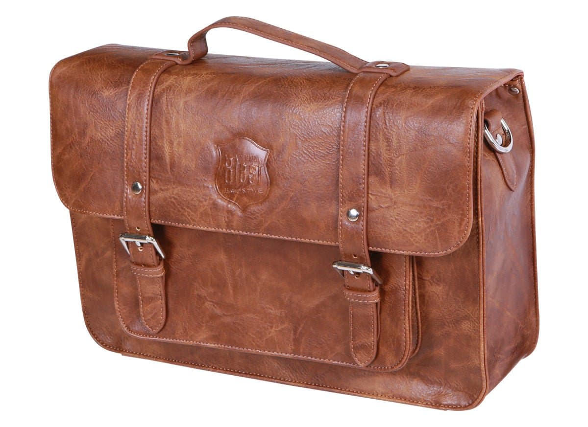 Back Rack Pannier Case — Light Brown Genuine Leather thumbnail 3