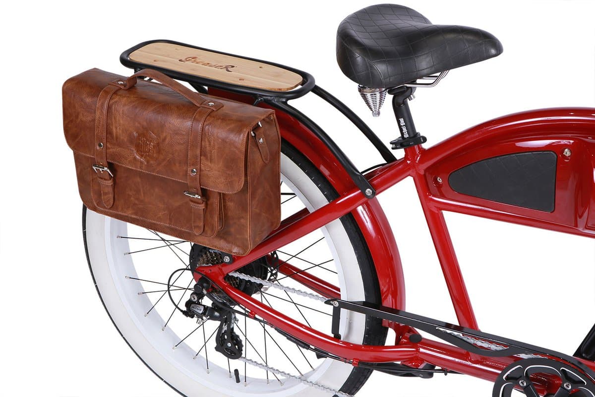 Back Rack Pannier Case — Light Brown Genuine Leather thumbnail 5
