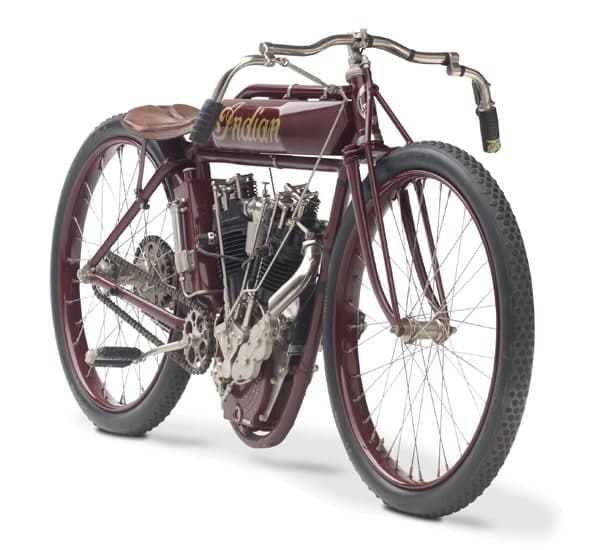 Vintage board track racer motorcycle, circa 1915