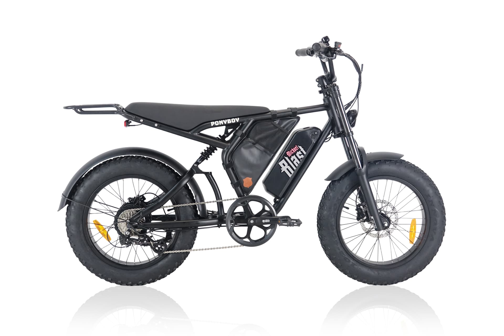 Ponyboy Full Suspension fitted with the rear rack