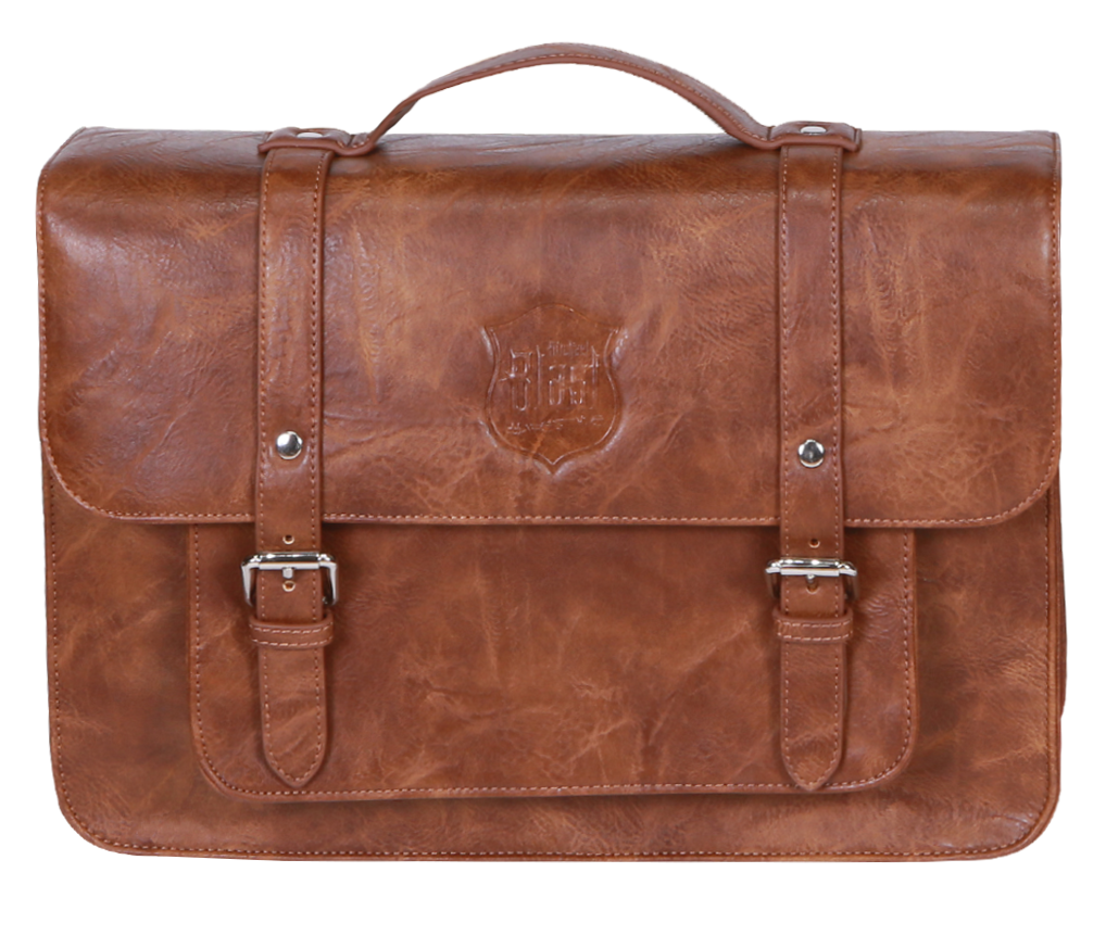 Back Rack Pannier Case - Light Brown Genuine Leather