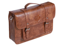 Back Rack Pannier Case - Light Brown Genuine Leather