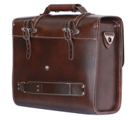Back Rack Pannier Case - Dark Brown Genuine Leather